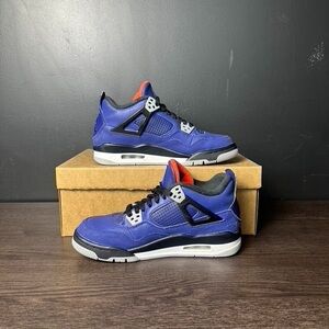 Size 65Y Jordan 4 Winter Loyal Blue 201 PREOWNED
